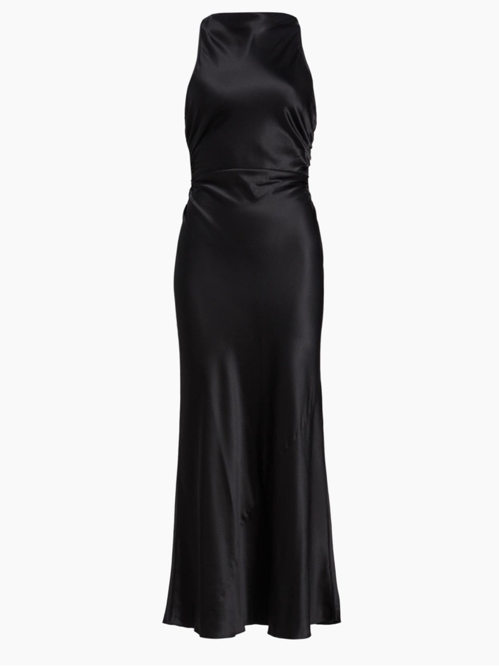 Reformation Casette Black Silk Sleeveless Maxi Dress